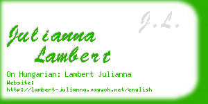 julianna lambert business card